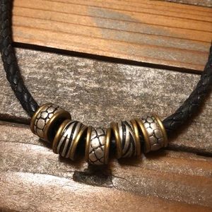 Chico’s boho leather necklace